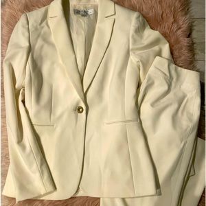 2 piece cream -off white- colored Tahari suit